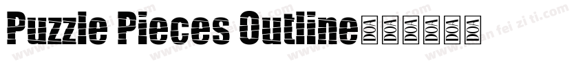 Puzzle Pieces Outline字体转换